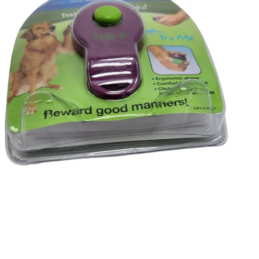 PetSafe Clik-R Click Training Tool For Dogs & Cats Purple Green